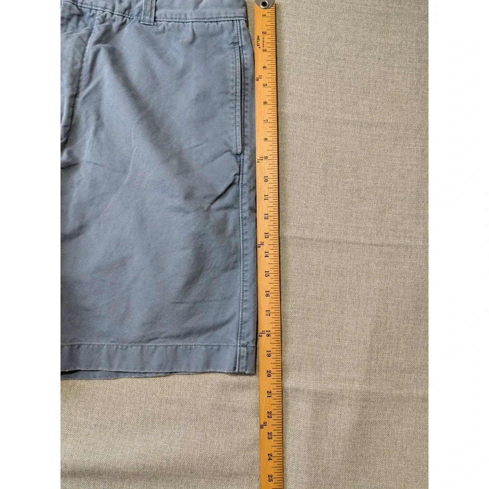 J.Crew Chino Shorts Mens 35 Blue 100% Cotton Classic Fit Flat Front‎ 67140